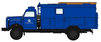 NPE Modellbau NA99061 - H0 Borgward B 4500 THW GKW